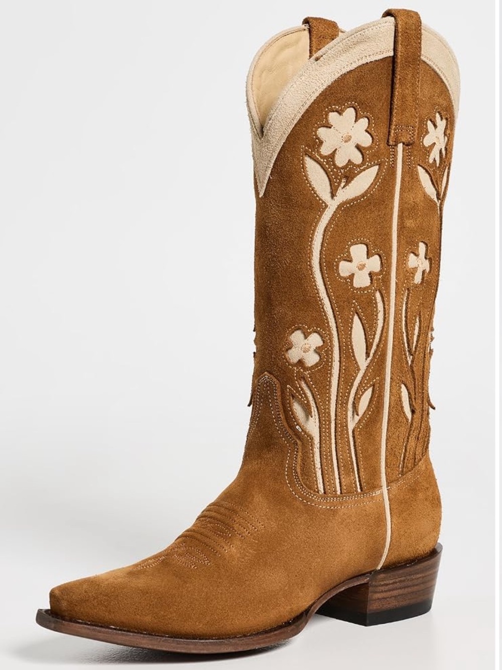 Stetson x The Great Tan Floral Cowboy Boots